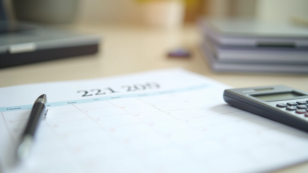 Stolní kalendář na nový rok s poznámkami