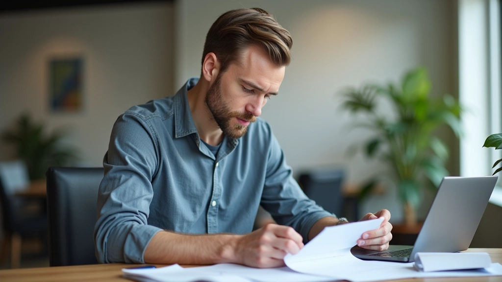 Osoba při práci s tužkou a tabulkou plnou výdajů